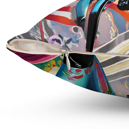 Cyber Punk Robots Spun Polyester Square Pillow
