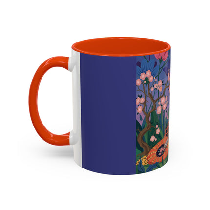 The Garden Of Quiet Reverie Colorful Mugs – Art Deco Botanical Serenity