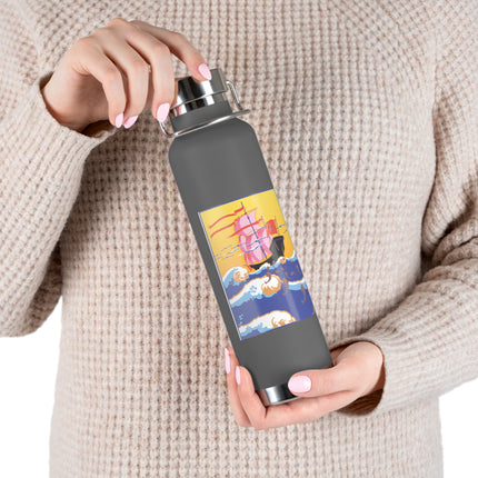 Golden Seas and Whimsical Dreams Copper Vacuum Insulated Bottle, 22oz