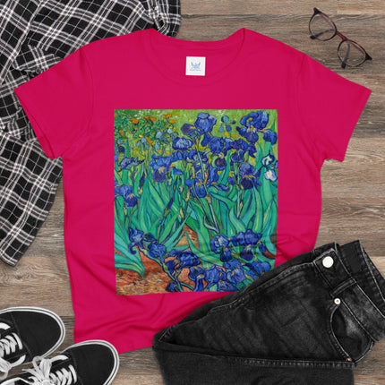 Irises by Van Gogh Women's Midweight Cotton Tee
