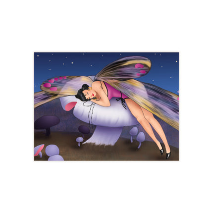 Slumbering Fairy on the Mushroom Ceramic Tile
