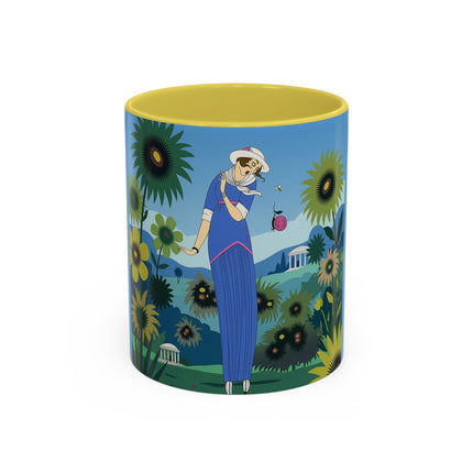 The Secret Language Of Flowers Colorful Mugs – Art Deco Botanical Elegance