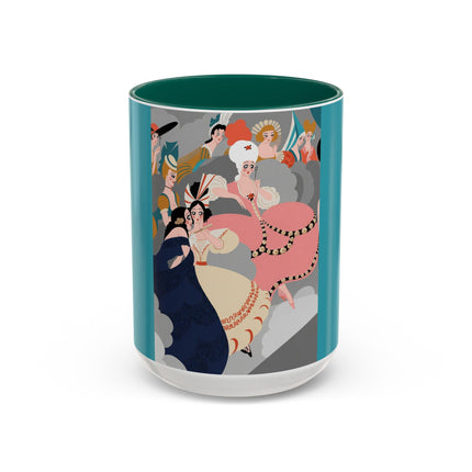Celestial Masquerade Colorful Mugs – Theatrical Elegance & Floating Whimsy
