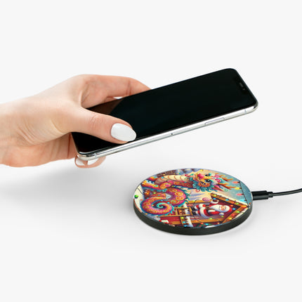 Playful Dragon's Christmas Wireless Charger