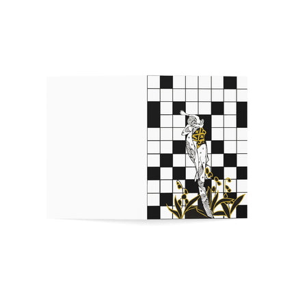 Woman and the Crossword Greeting Cards (1, 10, 30, and 50pcs)