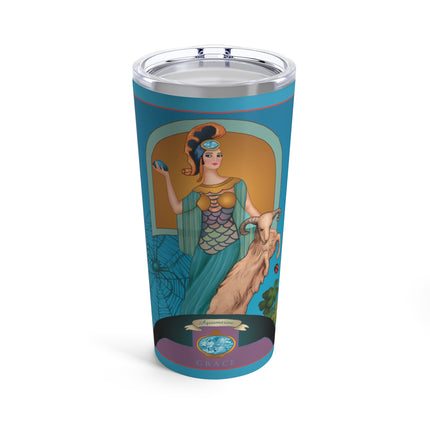 March & Aquamarine (Gem Series) by Sofia Chiostri Tumbler 20oz