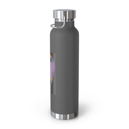 Purple Glazed Porcelain Vase Copper Vacuum Insulated Bottle, 22oz