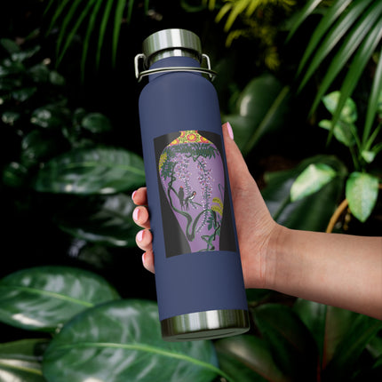 Purple Glazed Porcelain Vase Copper Vacuum Insulated Bottle, 22oz