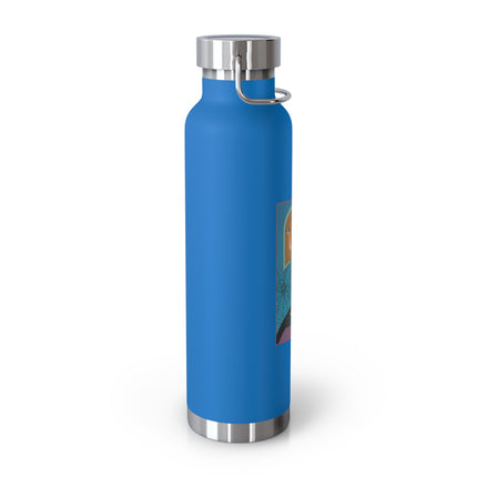 March & Aquamarine (Gem Series) by Sofia Chiostri Copper Vacuum Insulated Bottle, 22oz