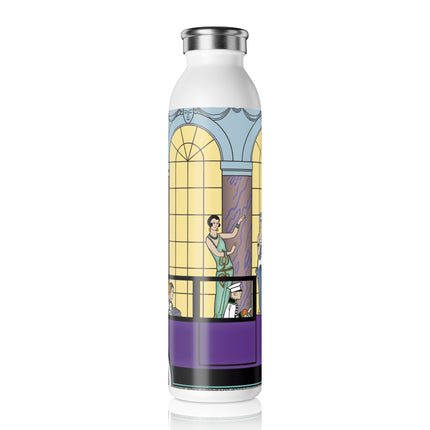 Au Revoir by George Barbier Slim Water Bottle