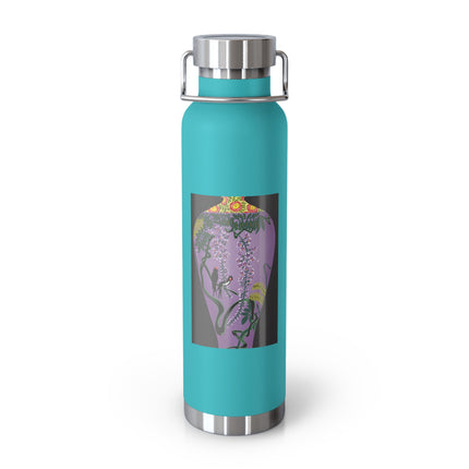 Purple Glazed Porcelain Vase Copper Vacuum Insulated Bottle, 22oz