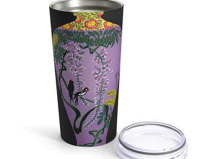 Purple Glazed Porcelain Vase Tumbler 20oz