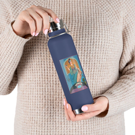 March & Aquamarine (Gem Series) by Sofia Chiostri Copper Vacuum Insulated Bottle, 22oz