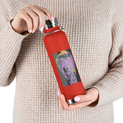 Purple Glazed Porcelain Vase Copper Vacuum Insulated Bottle, 22oz