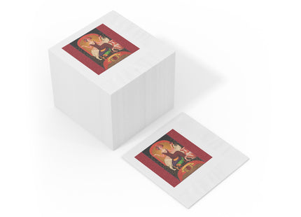 January & Garnet (from the Gem Series) by Sofia Chiostri White Coined Napkins