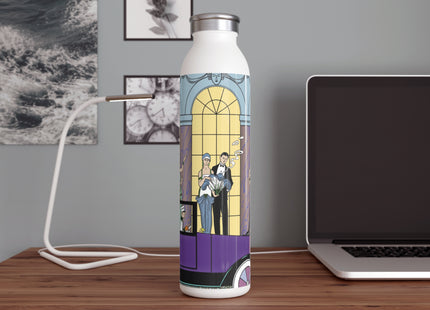Au Revoir by George Barbier Slim Water Bottle