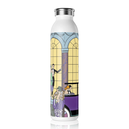 Au Revoir by George Barbier Slim Water Bottle