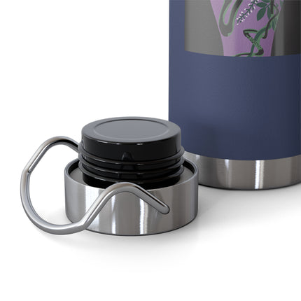 Purple Glazed Porcelain Vase Copper Vacuum Insulated Bottle, 22oz