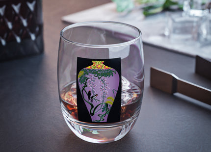 Purple Glazed Porcelain Vase Whiskey Glass
