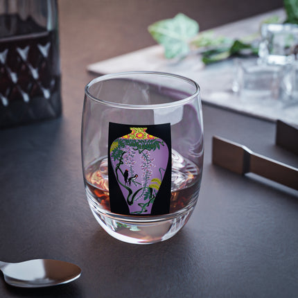 Purple Glazed Porcelain Vase Whiskey Glass