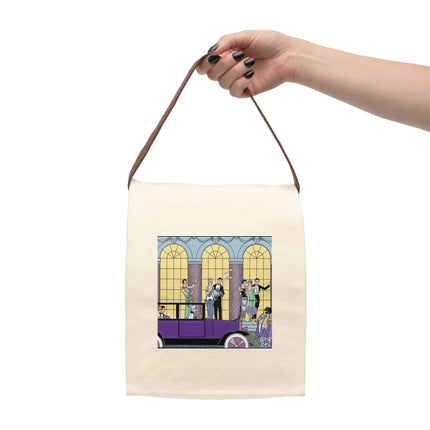 Au Revoir by George Barbier Canvas Lunch Bag With Strap
