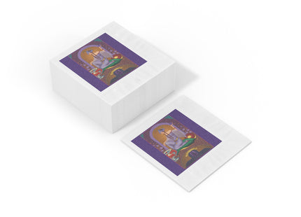 February & Amethyst (from the Gem Series) by Sofia Chiostri White Coined Napkins