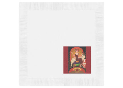 January & Garnet (from the Gem Series) by Sofia Chiostri White Coined Napkins