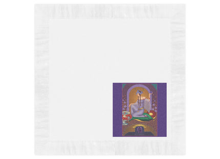 February & Amethyst (from the Gem Series) by Sofia Chiostri White Coined Napkins