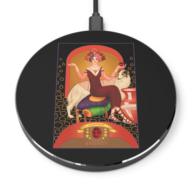 January & Garnet (from the Gem Series) by Sofia Chiostri Wireless Charger