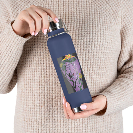 Purple Glazed Porcelain Vase Copper Vacuum Insulated Bottle, 22oz