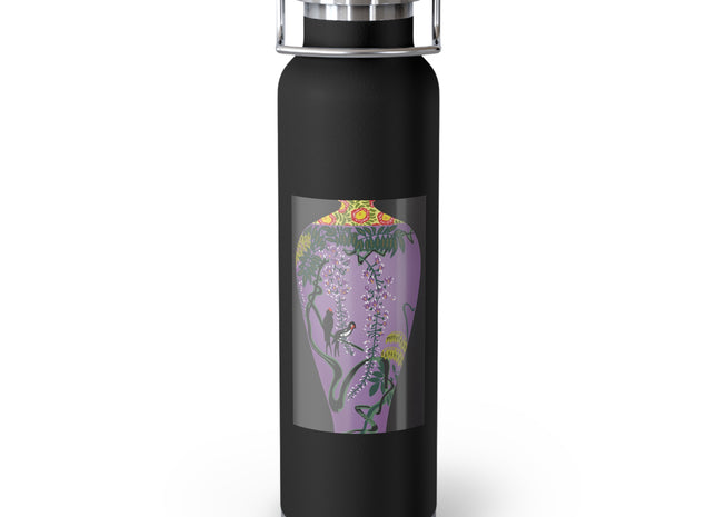 Purple Glazed Porcelain Vase Copper Vacuum Insulated Bottle, 22oz