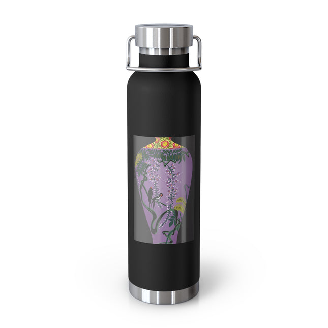 Purple Glazed Porcelain Vase Copper Vacuum Insulated Bottle, 22oz
