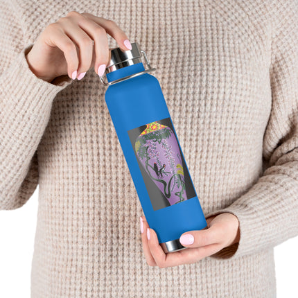 Purple Glazed Porcelain Vase Copper Vacuum Insulated Bottle, 22oz