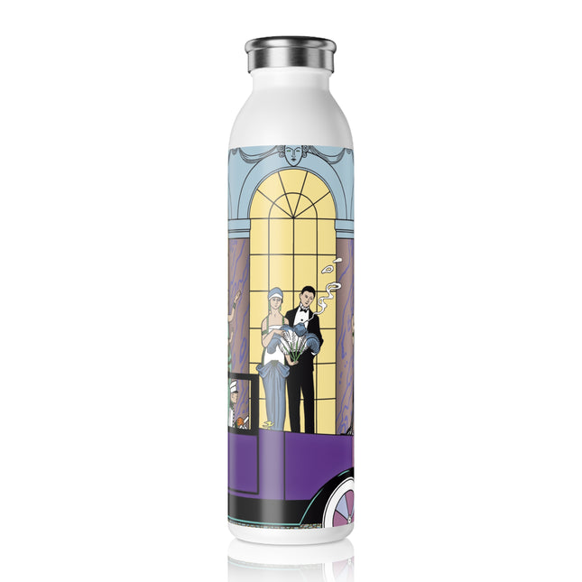Au Revoir by George Barbier Slim Water Bottle