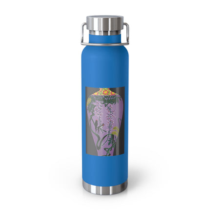Purple Glazed Porcelain Vase Copper Vacuum Insulated Bottle, 22oz