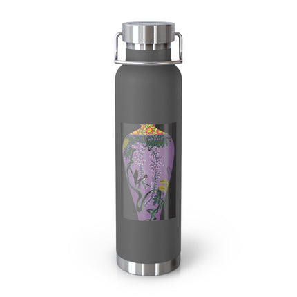 Purple Glazed Porcelain Vase Copper Vacuum Insulated Bottle, 22oz