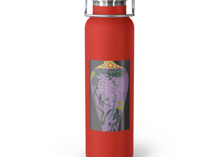 Purple Glazed Porcelain Vase Copper Vacuum Insulated Bottle, 22oz