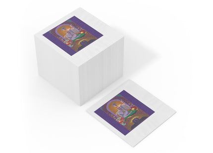 February & Amethyst (from the Gem Series) by Sofia Chiostri White Coined Napkins