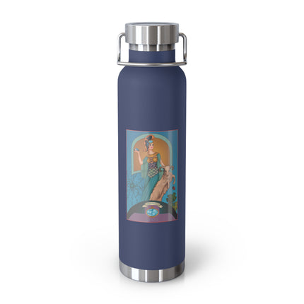 March & Aquamarine (Gem Series) by Sofia Chiostri Copper Vacuum Insulated Bottle, 22oz