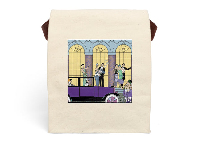 Au Revoir by George Barbier Canvas Lunch Bag With Strap