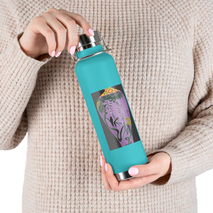 Purple Glazed Porcelain Vase Copper Vacuum Insulated Bottle, 22oz
