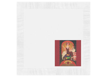 January & Garnet (from the Gem Series) by Sofia Chiostri White Coined Napkins