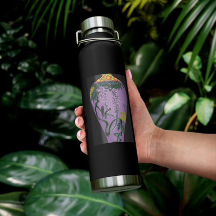 Purple Glazed Porcelain Vase Copper Vacuum Insulated Bottle, 22oz