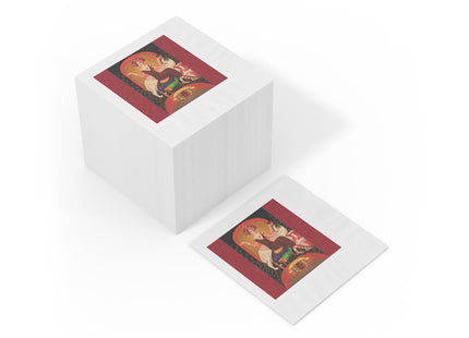 January & Garnet (from the Gem Series) by Sofia Chiostri White Coined Napkins