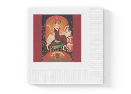 January & Garnet (from the Gem Series) by Sofia Chiostri White Coined Napkins