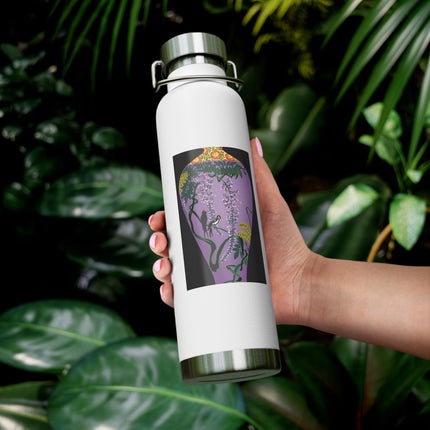Purple Glazed Porcelain Vase Copper Vacuum Insulated Bottle, 22oz
