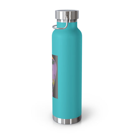 Purple Glazed Porcelain Vase Copper Vacuum Insulated Bottle, 22oz