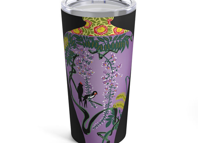 Purple Glazed Porcelain Vase Tumbler 20oz