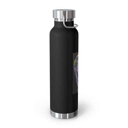 Purple Glazed Porcelain Vase Copper Vacuum Insulated Bottle, 22oz