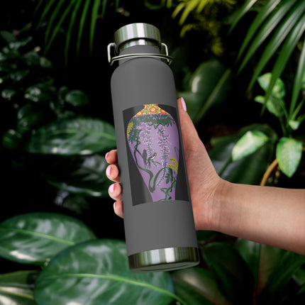 Purple Glazed Porcelain Vase Copper Vacuum Insulated Bottle, 22oz